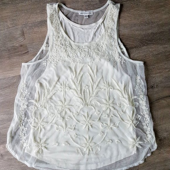 AEO cream lace tank top - Picture 4 of 4